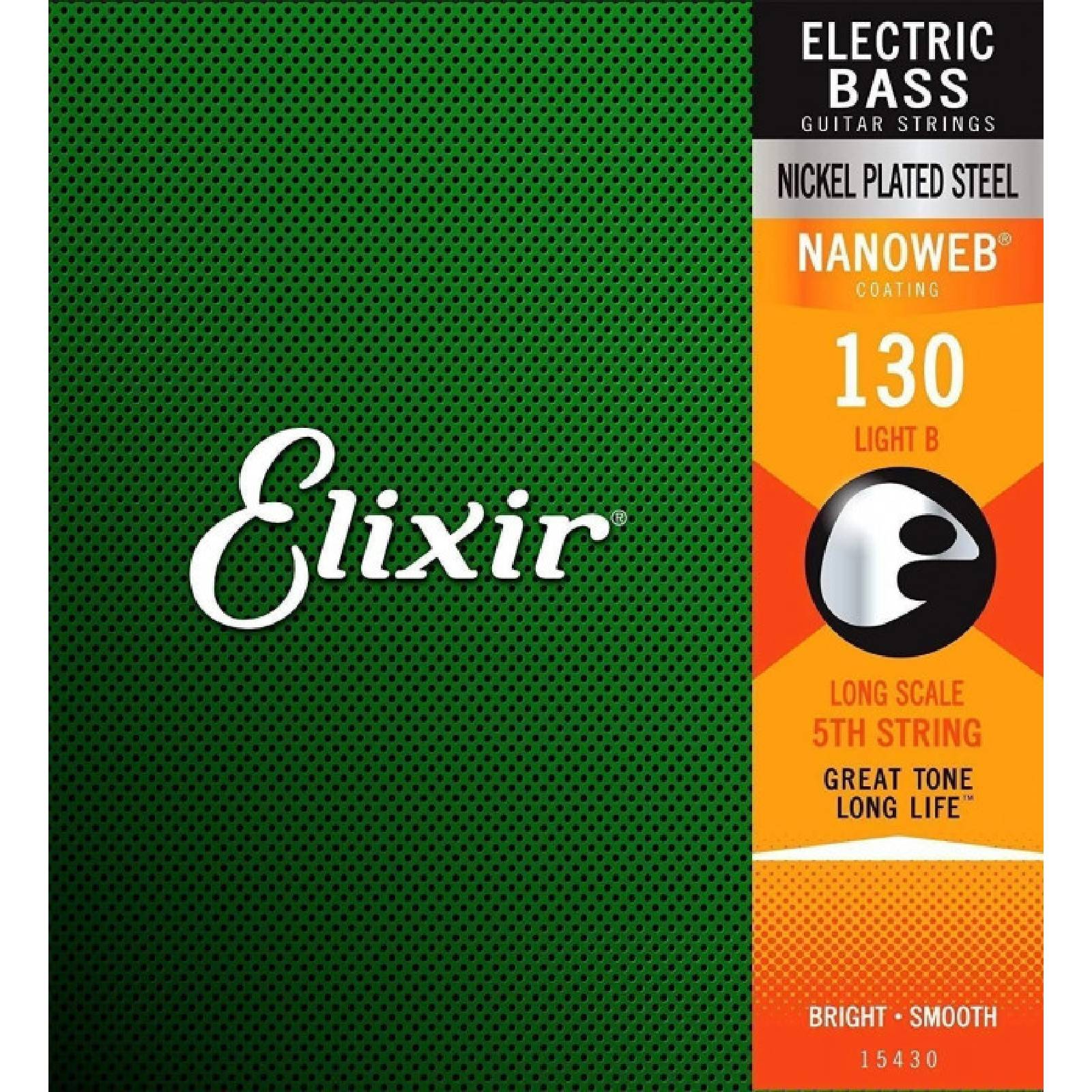 Elixir Steel NANOWEB Bass 15430 Light, Long Scale B 130