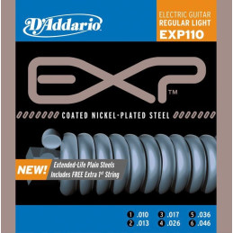 D'Addario EXP-110 Coated Nickel Round Wound Super Light